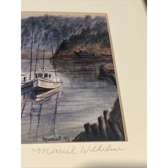 Muriel Louise Wilhelmi Artist “Albion Flats CA” Watercolor Lithograph Signed - Picture 12 of 12
